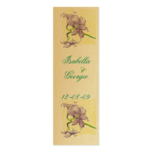 Personalice la señal púrpura de las flores del fav tarjeta personal