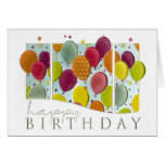 Personalice los globos del feliz cumpleaños tarjeton