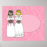 Personalizable 2 novias que casan el poster 3