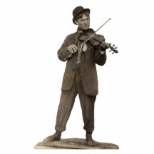 Personalizable 3D del jugador del violín del violí Escultura Fotográfica