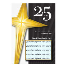 Personalizable aniversario de la iglesia de 25 año anuncios  