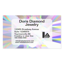 Personalizable brillante del diamante tarjetas de visita
