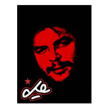 Personalizable de la cara roja de Che Guevara Tarjetas Postales