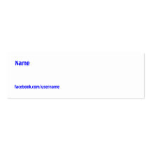 Personalizable del blanco de Facebook Tarjetas De Negocios