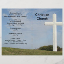 Personalizable del boletín de la iglesia tarjetones