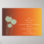 Personalizable del rezo de la serenidad de los die poster