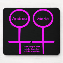 Personalizable lesbiano Mousepad de los amantes