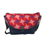Personalizado blanco y azul rojo del modelo de Hou bolsas messenger