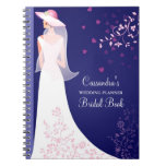Personalizado casando el cuaderno nupcial del plan cuadernos