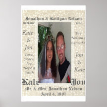 Personalizado casando la foto poster