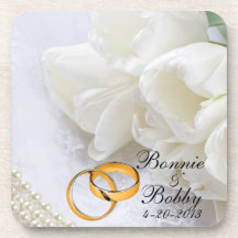 Personalizado casando los prácticos de costa posavasos