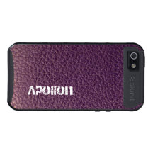 Personalizado de la mirada del cuero del ciruelo iPhone 5 carcasas