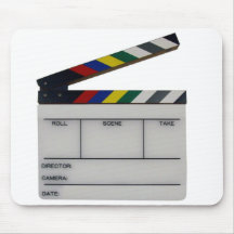 Personalizado de la pizarra del cineasta de la pel alfombrilla de raton