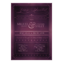 Personalizado de la púrpura del estilo del poster  invitacion personalizada