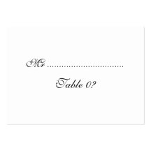 PERSONALIZADO del arreglo del boda del asiento de  Tarjetas Personales