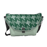 Personalizado del modelo de Houndstooth de la verd bolsas messenger
