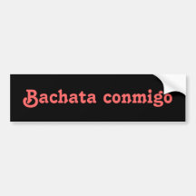 Personalizado latino del baile de la salsa de Bach Pegatina De Parachoque