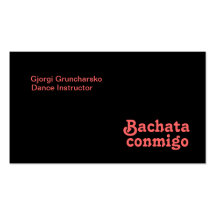 Personalizado latino del baile de la salsa de Bach Plantilla De Tarjeta De Negocio