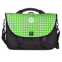 Personalizado: Lunar verde del Brite:  Bolso del o Bolsas De Ordenador