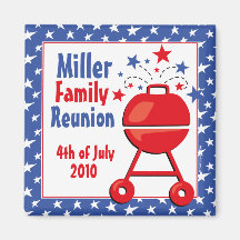 Personalizado patriótico del Bbq Imán De Nevera