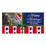 Personalizado patriótico militar del navidad tarjetas fotográficas personalizadas