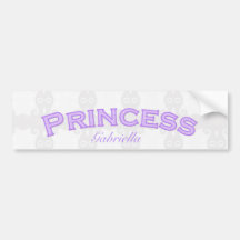 Personalizado: Princesa pegatina para el parachoqu Pegatina De Parachoque