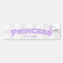 Personalizado: Princesa pegatina para el parachoqu Etiqueta De Parachoque