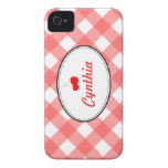 Personalizado rojo de la cereza dulce del modelo d Case-Mate iPhone 4 cobertura