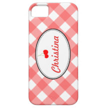 Personalizado rojo de la cereza dulce del modelo d iPhone 5 Case-Mate cárcasa