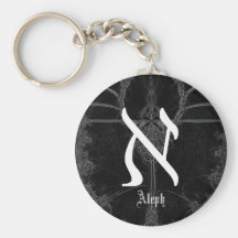 Personalizar Aleph-blanco del llavero del llavero 