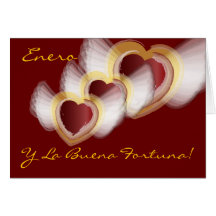 "Personalizar de Buena Fortuna del La de Enero Y"  Tarjetas