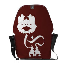 ¡Personalizar de Burdeos del dragón él! Bolsa De Mensajeria