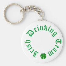 Personalizar de consumición irlandés del equipo llaveros personalizados