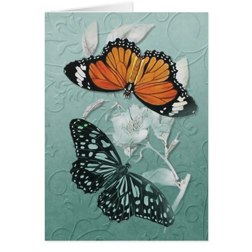 Personalizar de las mariposas en vuelo - tarjetas
