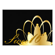 Personalizar de Tiara_ del dulce dieciséis Invitacion Personal