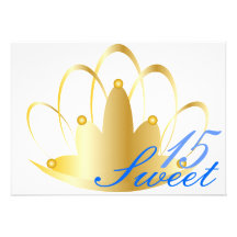 Personalizar de Tiara_ del dulce quince Comunicado Personalizado