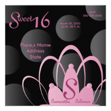 Personalizar de TiaraSweet dieciséis de los lunare Invitacion Personalizada