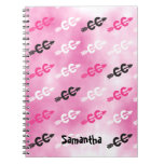 Personalizar - el campo a través deslumbra ROSA Libro De Apuntes Con Espiral