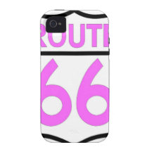 ¡personalizar rosado de la ruta 66 esto! Case-Mate iPhone 4 fundas
