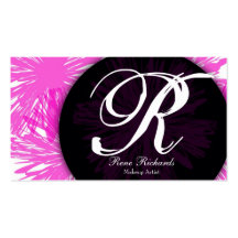 personalizar rosado su mongram tarjeta de visita