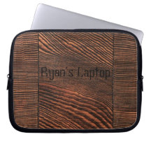 *personalize* de madera de la manga del ordenador  mangas computadora