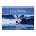 Personas que practica surf del Hawaiian del feliz  Felicitaciones
