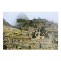Perú, Machu Picchu. La ciudadela antigua de Cojinete