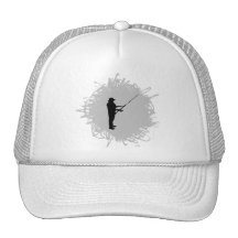 Pesca de estilo del garabato gorros bordados