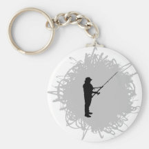 Pesca de estilo del garabato llavero personalizado