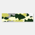 Pesca de la lubina Camo verde Etiqueta De Parachoque