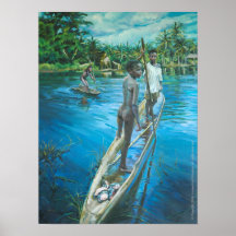 Pesca de los muchachos posters