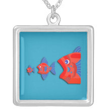 Pesca de tres pescados pendientes personalizados