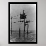 Pesca de una torre en Japón 1909 Impresiones