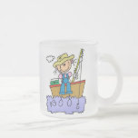 Pesca del chica del palillo taza de café